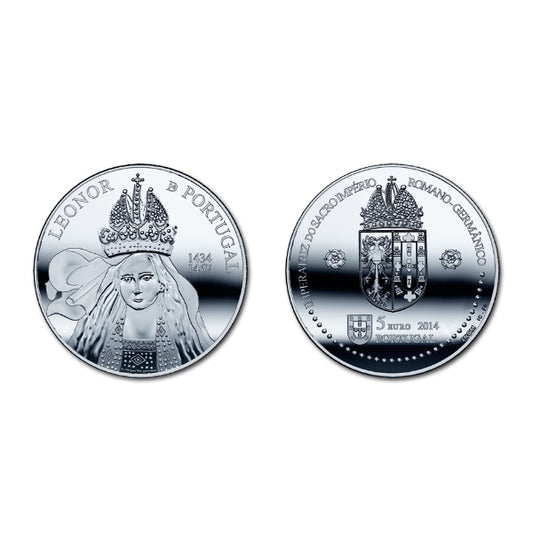 Moeda 5€ D Leonor Portugal Cuproniquel 2014