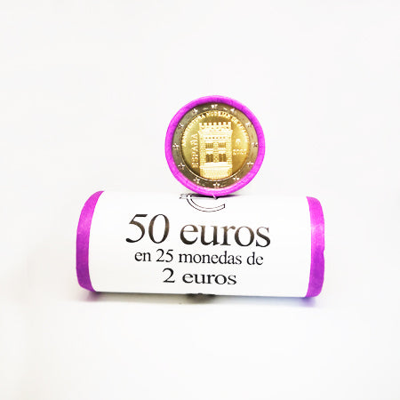 Rolo Moedas 2 Euro Arquitetura Mudejar de Aragon Espanha 2020