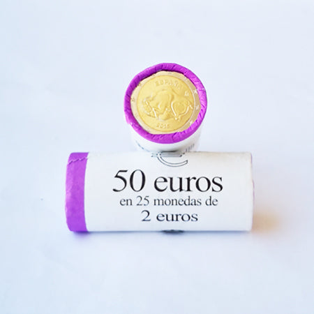 Rolo Moedas 2 Euros Bisonte Grutas Altamira Espanha 2015