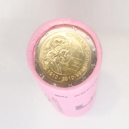 Rolo 25 Moedas 2 Euros Centenário da República Portugal 2010