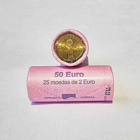 Rolo Moedas 2 Euros 40 Aniversário do 25 Abril Portugal 2014