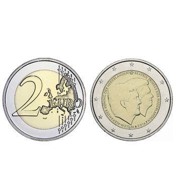 2 Euros  Alexandre e Beatriz Sucessão Trono Holanda 2014